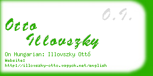 otto illovszky business card