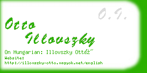 otto illovszky business card